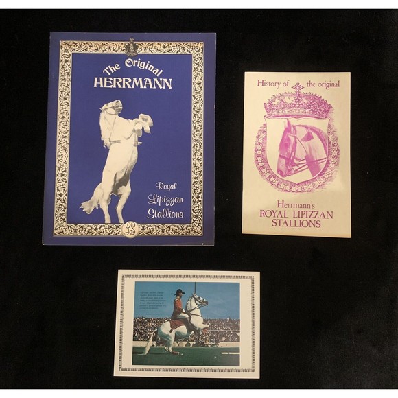 Other - Hermann Royal Lipizzan Stallions, Autographed, 2 Booklets & postcard 1970s